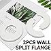 Moicstiy 2 Pcs Wall Split Flange, Self-Adhesive Plumbing Cover Plates for Faucet, Kitchen, Toilet Decorative - Fits 51mm Pipes, White