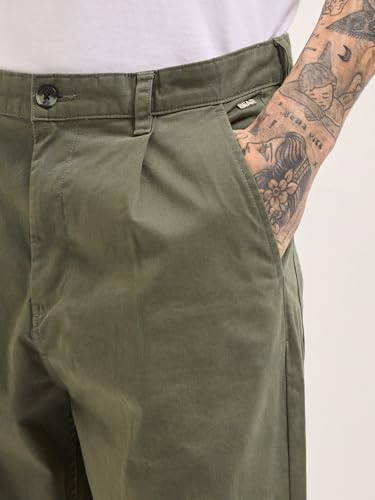 Image of THE BEAR HOUSE Men's Cotton Solid Cropped Carrrot Fit Chinos