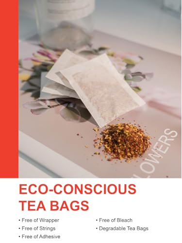 Image of TeeLux Rose Hips Tea Bags, Fruity Flavor and Aroma, Caffeine-free, 100Count | Natural & Pure Rosehip Tea, No Sugar, No Gluten