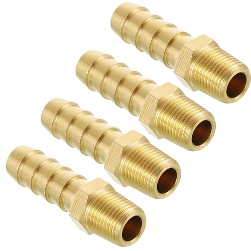 Kozelo Pack of 1 Brass Hose Barb Fittings Adapter Connector 3/8