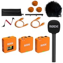 Digital 2-channel wireless microphone system: two transmission modules - one reception module Ideal for videographers / interviews / podcasts / presentations / streaming Range up to 260 m / fee and registration-free 2.4 GHz band Connection option for...