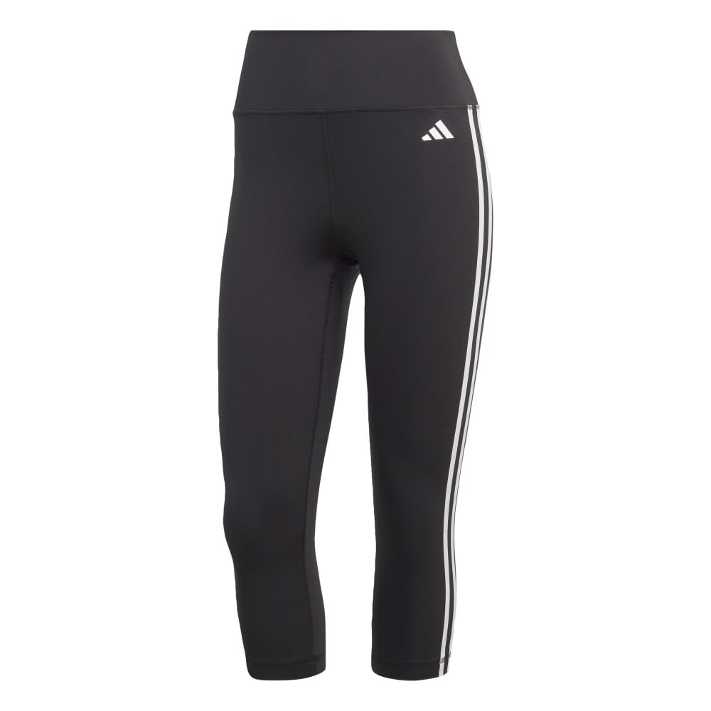 adidas Women's Training Essentials 3-Stripes High Waisted 3/4 Tights, Black, S