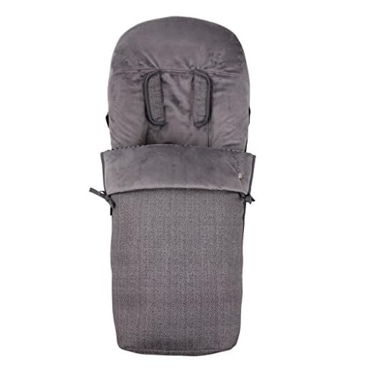 Tititnins® - Saco Silla Invierno para Uppababy Vista/Cruz 2015 - V2 (2022) GRIS MELANGE -SPIGA- Polar Asfalto (**Convertible en Colchoneta)