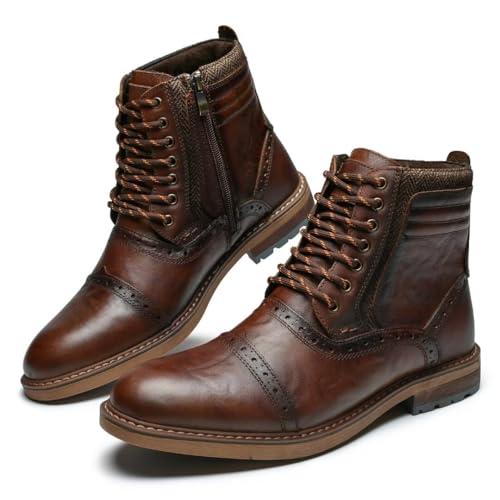 Image of Arkbird Mens Chelsea Boots, Stylish and Comfort Leather Chukka Ankle Boots with Zipper