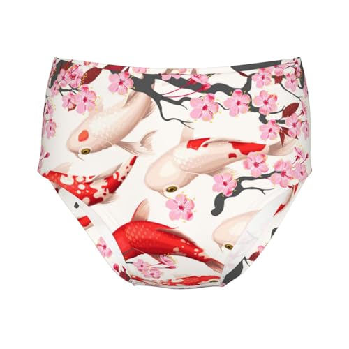 Fish Print Girls' Underwear Soft Cotton Little Girls Panties Comfort Briefs