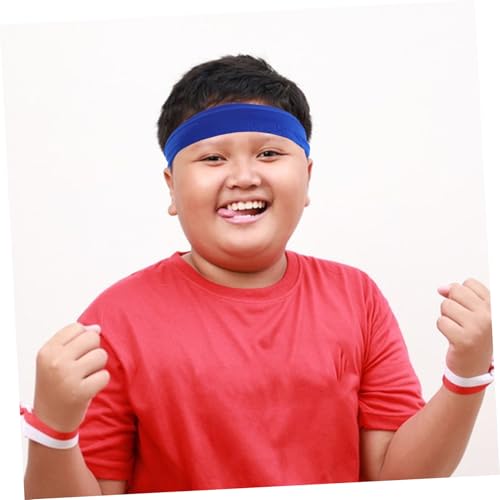 SUPVOX 5pcs Sports Headband Moisture Wicking Elastic Hairbands for Soccer Basketball Running Stylish Sweatbands for Boys and Comfortable Breathable Athletic Accessories 5