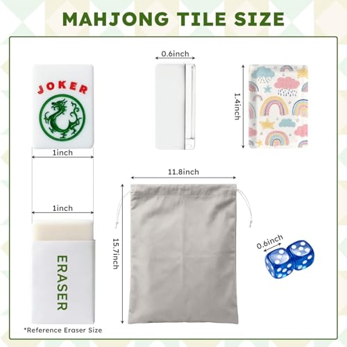 Set de Fichas American Mahjong Acrílicas 166 Pzs con Bolsa miniatura 2
