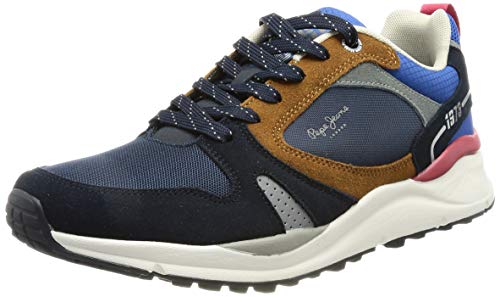 Pepe jeans men's trail light sport sneaker, 595navy, 8