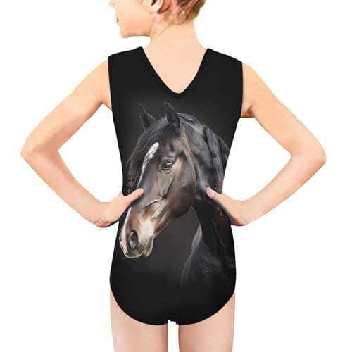 Image of Biyejit Girls Leotards Dance Sport Wear Gymnastics One-Piece Swimwear for Kids 3-14 Years