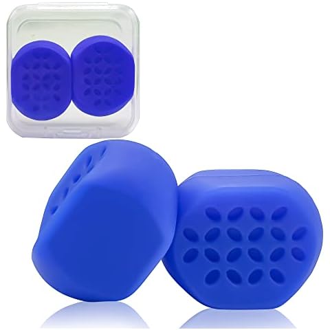 YJJSKEJI Jawline Exerciser, Silicone Jaw Exerciser Tablets – Powerful Jaw Trainer for Beginner, (bule Cover