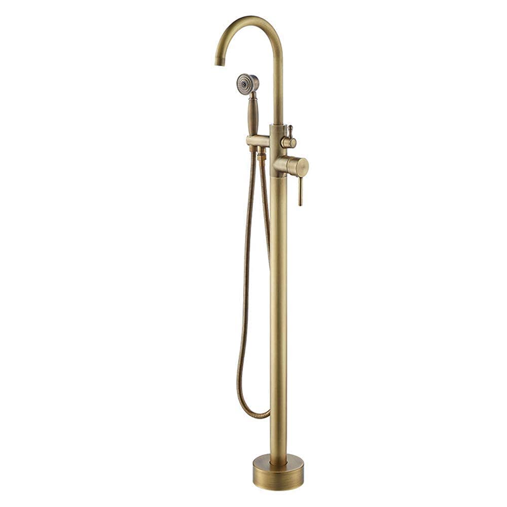 Ensemble de Douche Antique sur Pied avec Robinetterie de Baignoire Noire