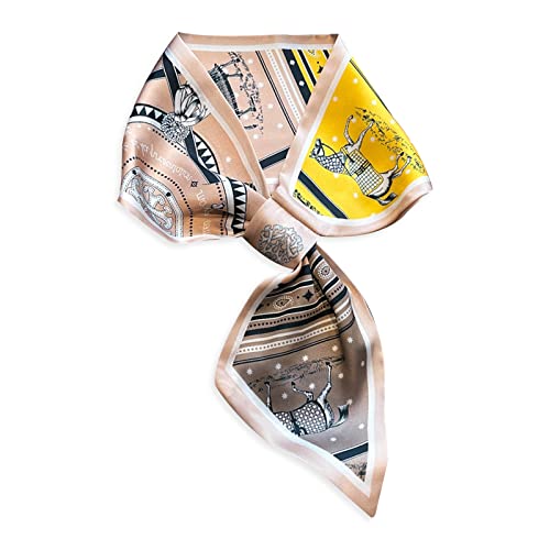 LumiSyne Foulards En Soie Étroit Pour Femme Design Facile à Passer Style Vintage Simple Maigre Et Longue Écharpe Légers Satin Petits Écharpe Fichu Décoratif Cravate Cheveux Bandeau Au Poignet Ruban