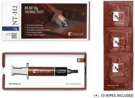 Noctua NT-H2 10g, Komputerowa Pasta Termoprzewodząca, dołączone 10 ściereczki czyszczące (10g)