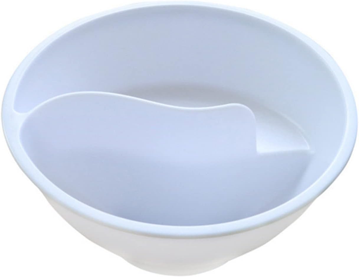 Fawoonu Never Soggy Cereal Bowl Keeps Cereal & Crunchy Stackable Divided Bowl with Sal Slide Design Built-in Grip, White
