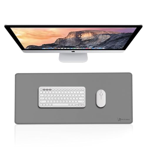 Image of Desk Mat 60x30 cm (11 x 23 inch) Dark Grey | Large Mouse Pad for Office Computer Laptop Keyboard | Waterproof Anti-Slip Rubber Base Desk Mat