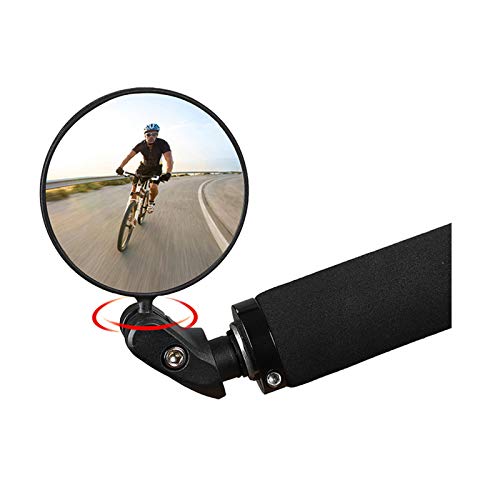 LEEWENYAN Espejo Retrovisor de Bicicleta, 360° Adjustable Bicicleta Manillar Espejor Rotativo Universal Ángulo Amplio para Carretera Montaña Accesorios Ciclismo