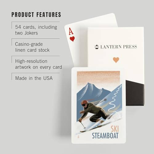 Baraja Póker Lantern Press 52 Cartas Steamboat Colorado miniatura 3