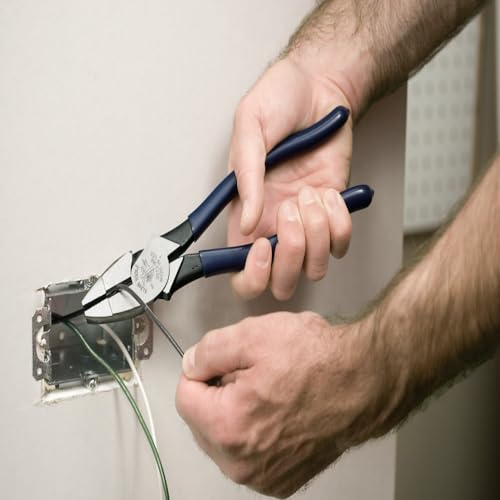 image for Klein Tools 80020 Plier Set, Made in USA, Lineman's Pliers, Diagonal C