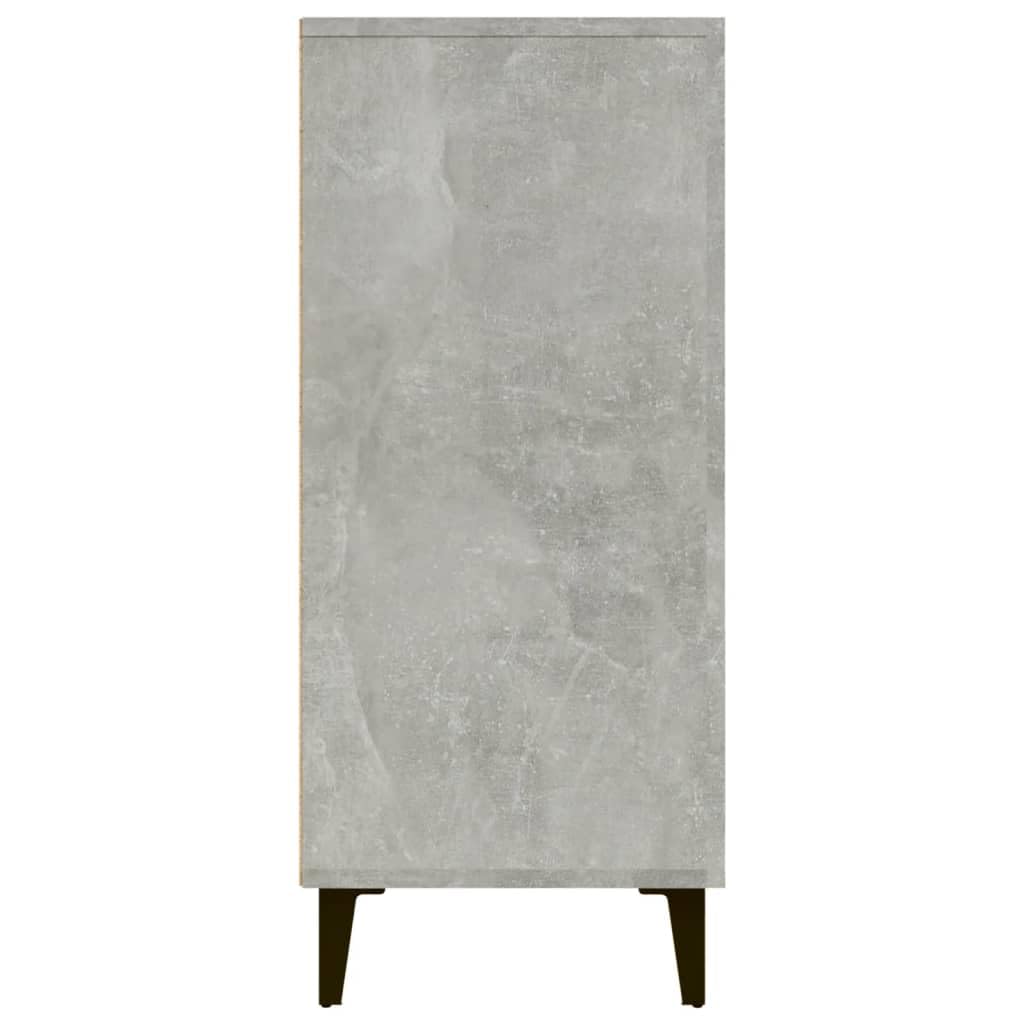 vidaXL Buffet Armoire de Rangement Organisateur de Maison Meuble de Rangement Armoire de Salon Intérieur Gris Béton Bois d'Ingénierie 90x34x80 cm