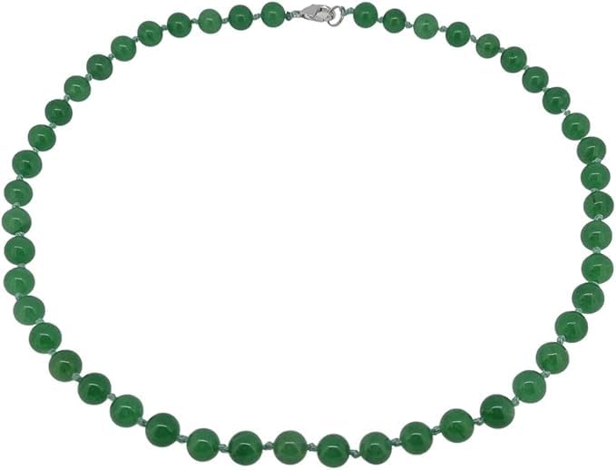 Collier en pierres naturelles 8mm aventurine verte pour femme style bohème chic