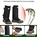 GearOZ Snake Gaiters Snake Chaps, Waterproof Lower Legs Snake Guards, Snake Bite Protective Gaiters, Anti-Snake Boots for Men/Women, Adjustable Size for Hunting/Hiking/Farm Working, Black