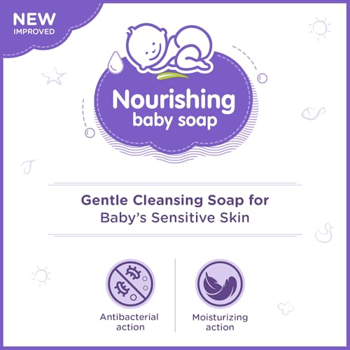 Image of Himalaya Nourishing baby soap 125g | Buy 3 Get 1 Free | No 1 Doctor prescribed brand | Honey, Sunflower oil, Milk, Castor Oil |Antibacterial and Moisturization Action for sensitive skin|Gentle.Safe.researched