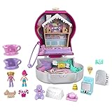 Polly Pocket GTN23 - Kaugummiautomat Schatulle, 2 kleine Puppen, 5 Überraschungen, 13 Zubehörteile, Pop + Swap-Funktion, Spielzeug ab 4 Jahren