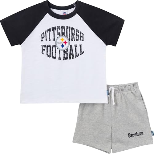 Gerber Geber Unisex Baby NFLTeam T-Shirt and Shorts Set Steelers 4T