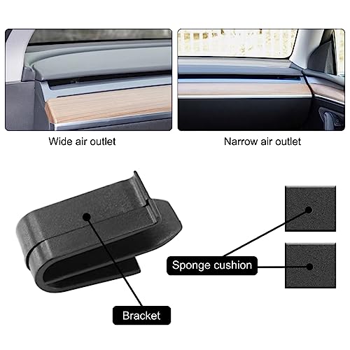 Image of ALI2 6 Pieces Air Freshener Adapter Compatible with Tesla Model 3 Model Y,Car Air Vent Freshener Fixing Clip Adapter Air Freshener Holder with Sponge Pad Compatible with Tesla Model 3 Model Y,Black