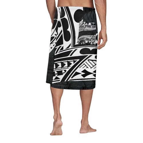 Men’s Samoan Lavalava South Pacific Outfit Bottoms Cover-Up Hawaiian Men's Skirts Beach Swimwear Wrap Skirts Casual2