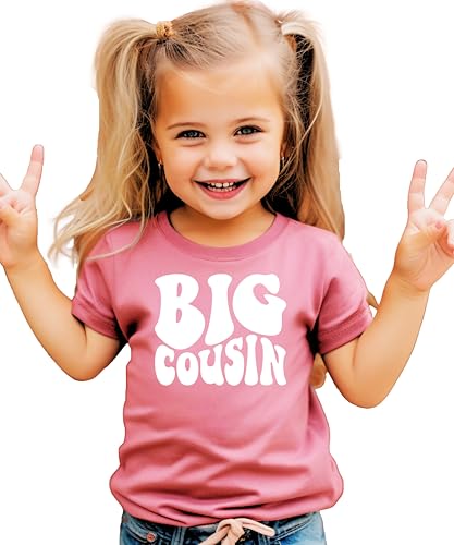 Big Cousin Retro Groovy T-Shirts for Kids Family Fun Matching Outfits2
