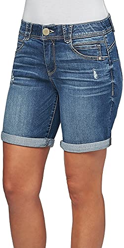 Democracy Womens 5 Ab Solution Short Shorts Indigo 8