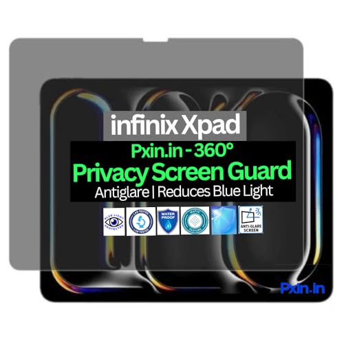 Image of Pxin Tablet Privacy Guard compatible with infinix Xpad | Screen protector | Anti-Glare | Blue light filter | 360 degree Anti Spy | Eye Protection