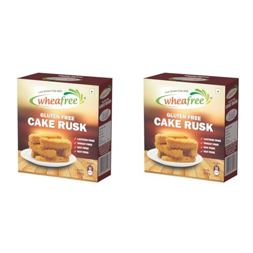 Image of Wheafree Gluten Free Cake Rusk (300 Grams) Non-Veg | Tasty, Crunchy and Crispy | Best Tea Time Snacks | No Maida | 100% Wholesome Ingredients (Pack of 2)