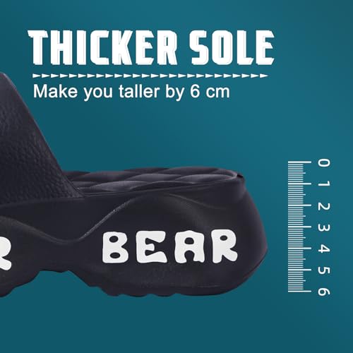 Bear Slide Sandals for Women,Slippers for summer, innovative open toed slippers, beach swimming pool shower shoes, thick soled cushioning Indoor/Outdoor, Comfortable, Versatile4