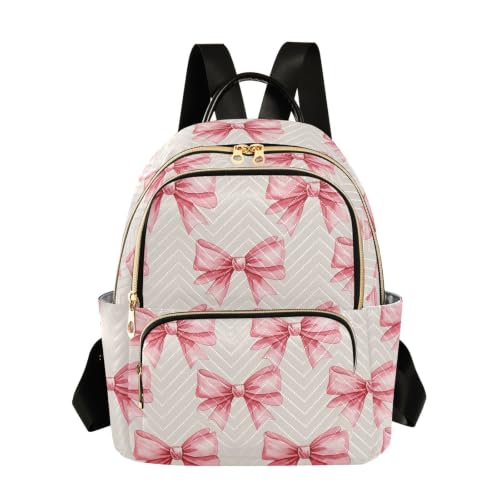 Sac à dos matelassé aquarelle beige rose Medium avec poches