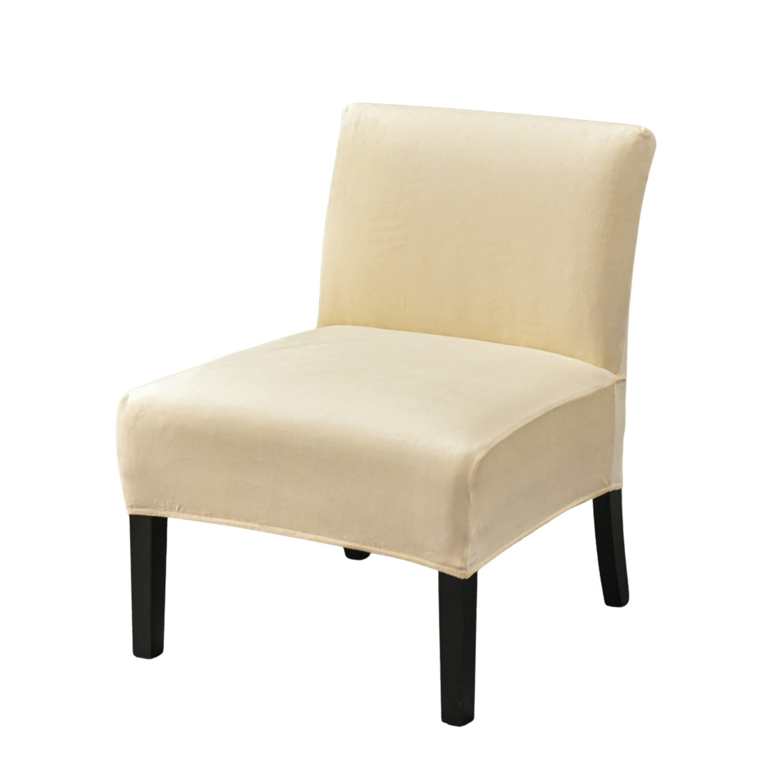 Jusmate Velvet Accent Chair Cover Slipcover, Armless Stretch Super Soft Thick Velvet Chair Slipcovers for Armless Chair Furniture Protector with