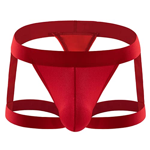 Mens Pouch Thong Sexy Naughty G-String Underwear Strappy Body Cage Harness Sexy Bulge Pouch Jockstrap Stretch Undies