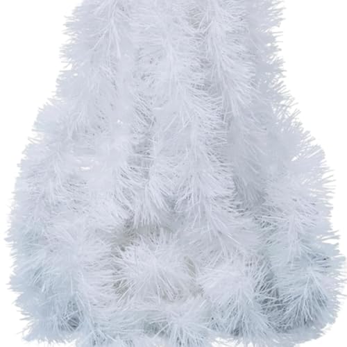 Lametta Girlande, 10 Meter Weihnachtsgirlande Weiß, Lametta...