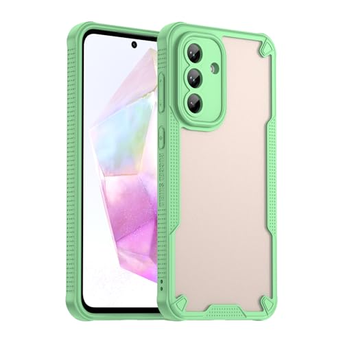 �X�}�z�P�[�X �Ή��@�� for Samsung Galaxy A36 5G / A56 5G �X�}�z�P�[�X�y�J���������Y�ی� �ϏՌ� 2-in-1�FPC���w�ʃp�l���{TPU�zGreen