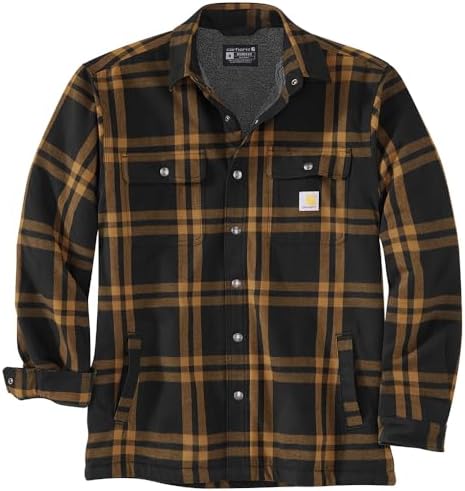 Carhartt Men's 106354 Relaxed Fit Flannel Sherpa-Lined Shirt Jac