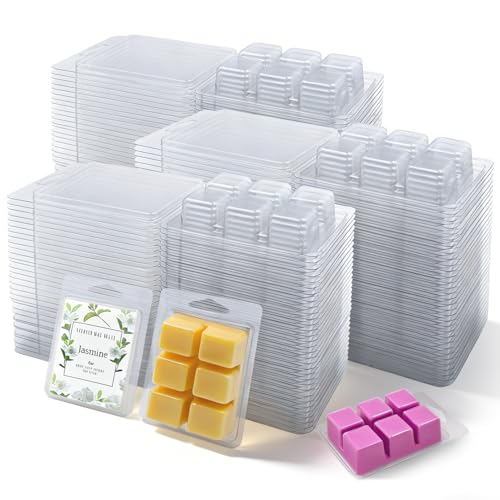 PCREGPAE Thickened Wax Melt Molds Containers Clamshells Packaging for Wax Melts,Wax Tart Packaging for Enterprises or Households,Wax Seal Mold,Scentsy Wax Melts,Soy Wax,Wax Melt Warmer (30pcs)