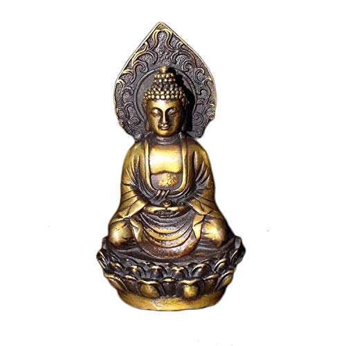 Statuette de Bouddha Sakyamuni en cuivre, ornement 140x80mm
