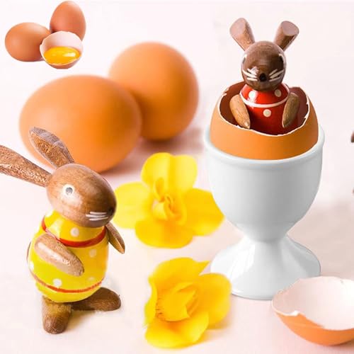 Homefantasy 10Er Set Eierbecher, Weiß Eierhalter In Klassischer Form, Eierständer,Eierhalter,Ostergeschenke Eierstnder,Frühstück Eierhalter Mit Fuß Set,Frühstücksei Halter Für Alle Eigrößen – Bild 5