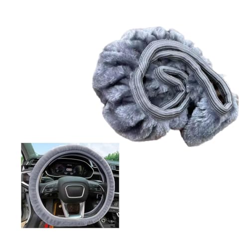 ZXHHXEB Fundas Volante Coche de Felpa Suave y Antideslizante, para Lynk & Co 01 2017-2019 (with Speakers on The Right) Cubre Volante, Protector Caliente para Invierno, Fácil Instalación,Grey