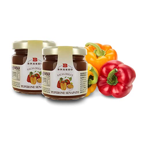 Mermelada de Pimientos con Mostaza - Salsa para Tabla de Quesos - 110 Gramos (Paquete de 2 Piezas)