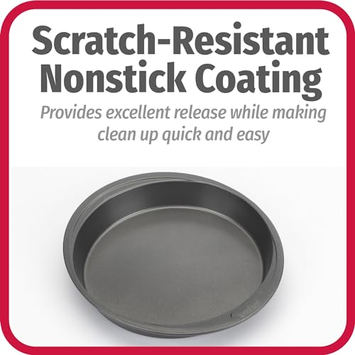 GoodCook Everyday Nonstick Steel Round Cake Pan, 9\", Gray - Thumbnail 5