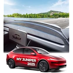 TUDEAO Dashboard Cover for Tesla Model Y Juniper & Model 3 Highland (2024–2025), Anti-Glare Suede Dash Mat, Custom Fit Sunshield Dash Protector,Interior Accessories (for New Model Y (Juniper) 2025)