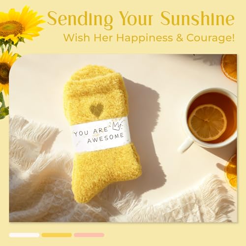 Image of American Trends Fuzzy Socks for Women in Gift Box, Ultra-Soft Cloud Sleep Socks Gifts for Women, Ready to Gift