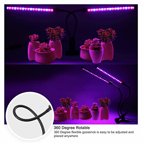 Grow Light, Ankace 5 Dimmable Levels Plant Grow Lights For Indoor Plants With Red Blue Spectrum, 3 Modes Timing Function #TOP2